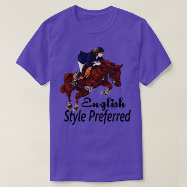 T-shirt équitation de style anglais (Design devant)