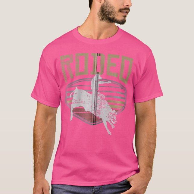 T-shirt Équitation de taureau de rodéo (Devant)