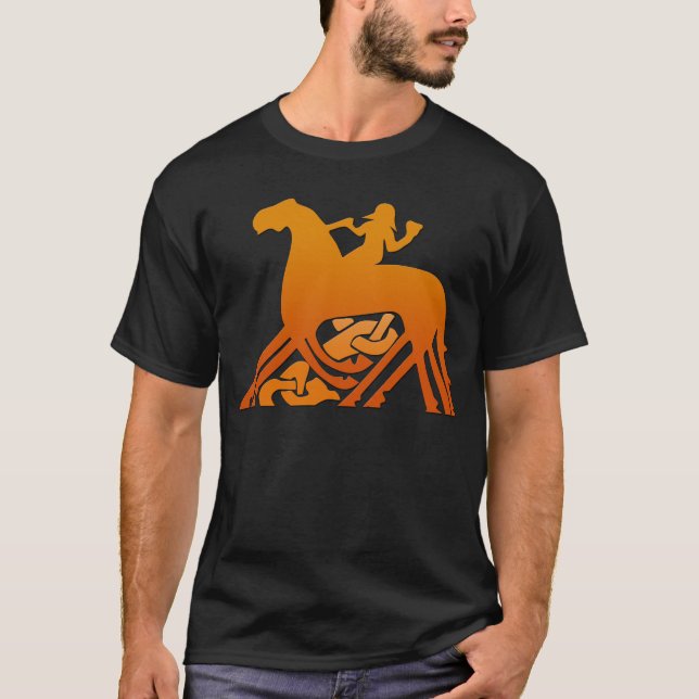 T-shirt Équitation d'Odin sur la mythologie de Sleipnir (Devant)