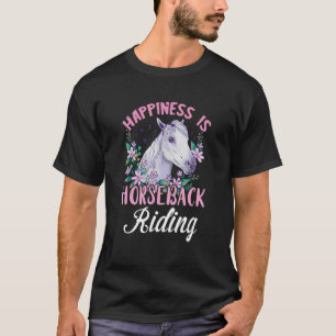 T-shirt Équitation équitation Bonheur Cheval Horseback Rid