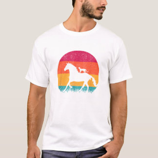T-shirt Équitation équitation Chat Ride Chevaux Drôle Chat