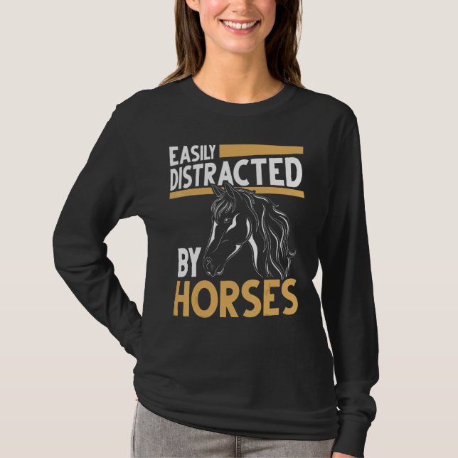 T-shirt Équitation Équitation Cheval cavalier Equestre Che (Devant)
