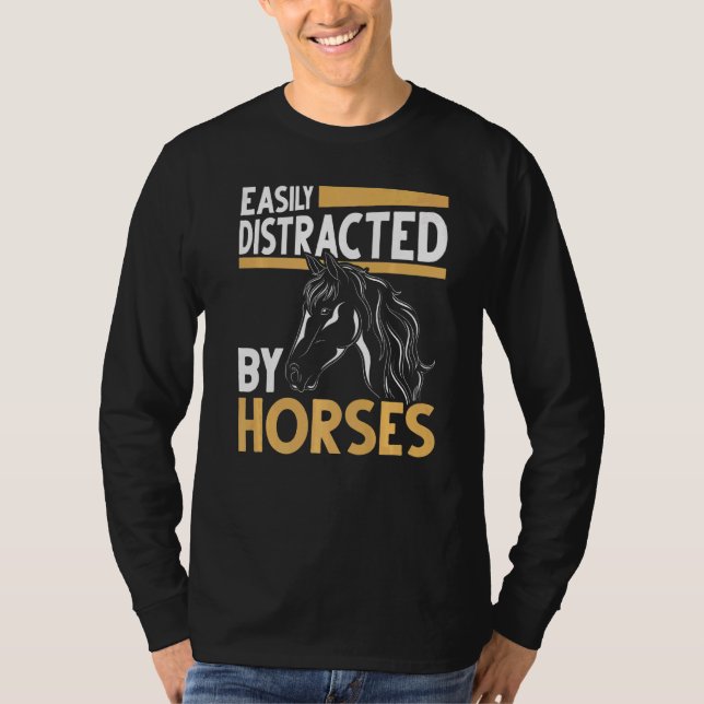 T-shirt Équitation Équitation Cheval cavalier Equestre Che (Devant)