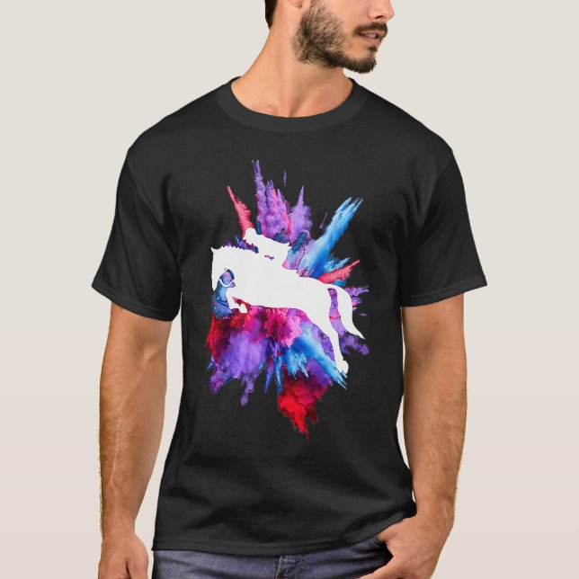 T-shirt Équitation équitation Color Blast (Devant)