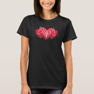 T-shirt Équitation équitation équestre Cheval Coeur Animal