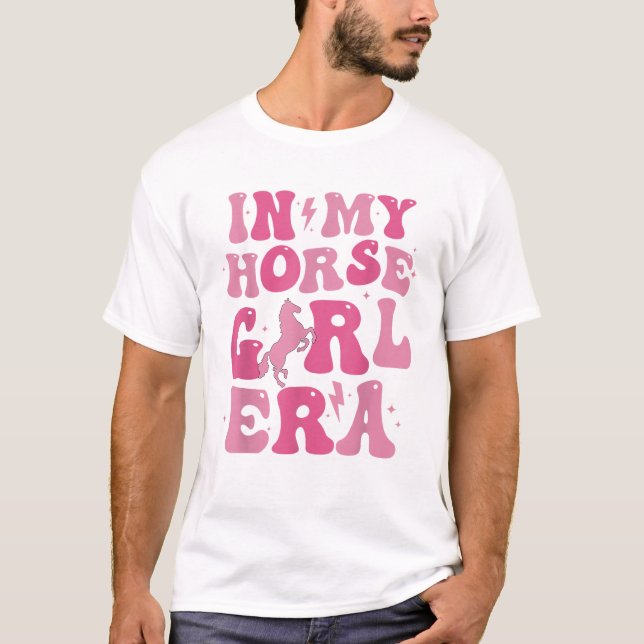 T-shirt équitation fille drôle dans mon époque de fille ch (Devant)