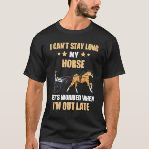 T-shirt Équitation Harnais Cheval Coureur Je Ne Peux Pas R