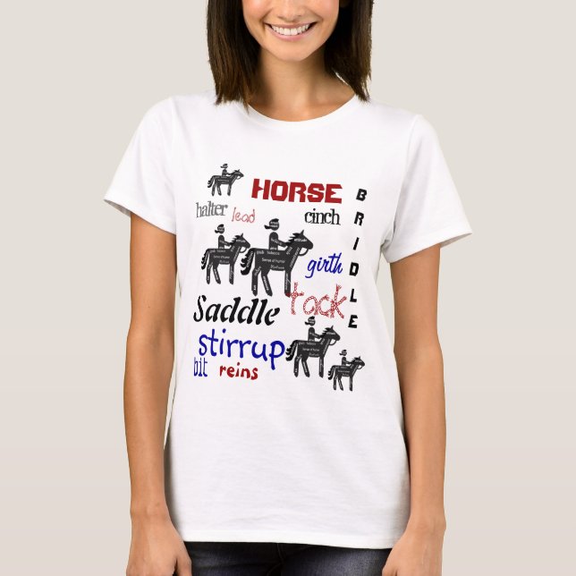 T-shirt Équitation, Mots Motivationnels, Sport (Devant)