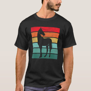 T-shirt Équitation pour filles Vintage Sunset Retro 3