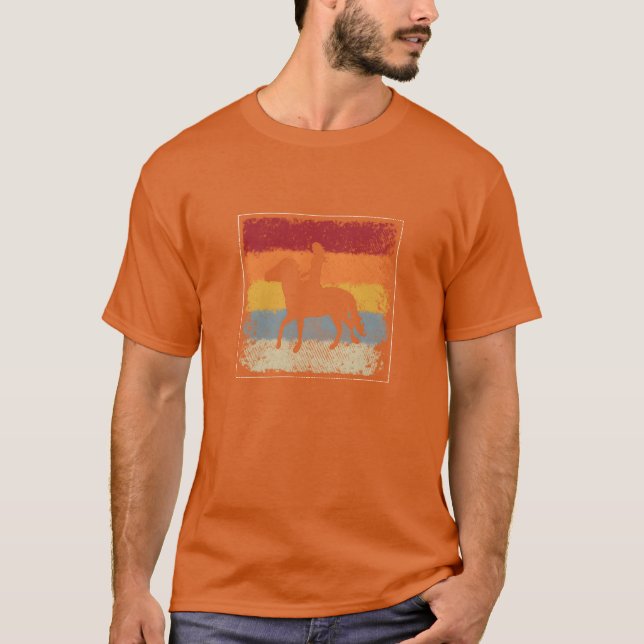 T-shirt équitation retro (Devant)