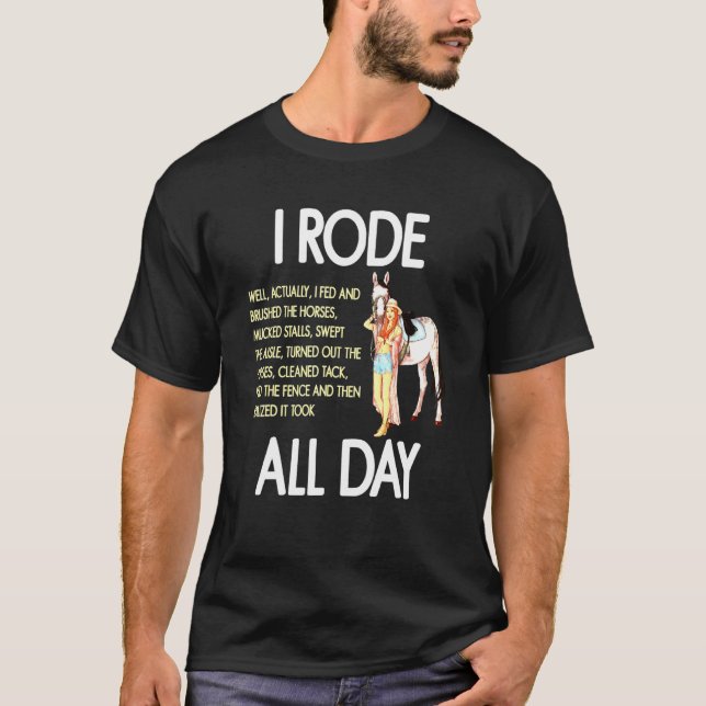 T-shirt Équitation toute la journée (Devant)