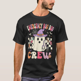 T-shirt ER Boo Crew Groovy Emergency Room Nurse Funny Hall