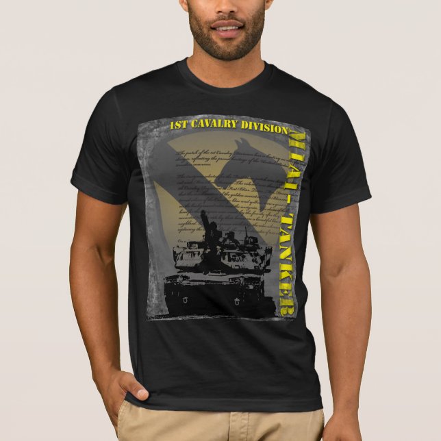 T-shirt ęr Division de cavalerie - bateau-citerne M1A1 (Devant)