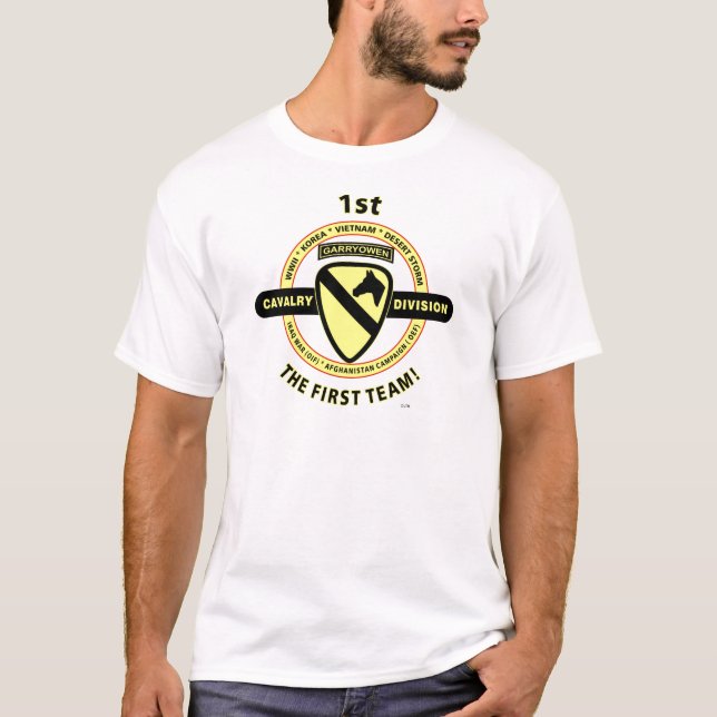 T-shirt ęr DIVISION de CAVALERIE "La PREMIÈRE ÉQUIPE " (Devant)