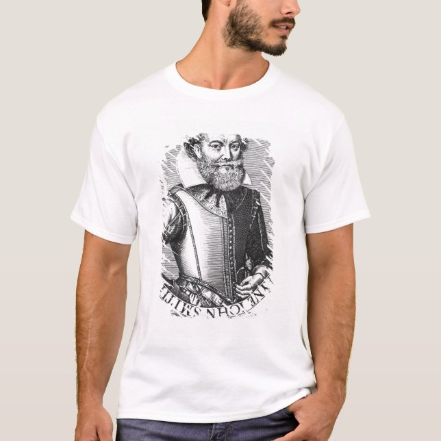 T-shirt Ęr gouverneur de capitaine John Smith de la (Devant)
