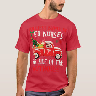 T-shirt ER infirmière Camion rouge Joyeux Chandail de Noël