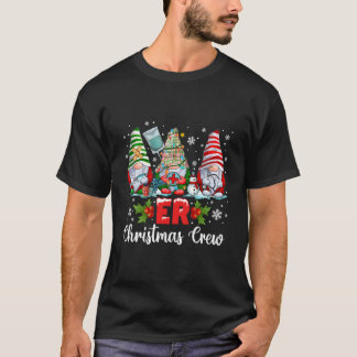 T-shirt Er Infirmière Gnomies Infirmière Gnomes de Noël Éq