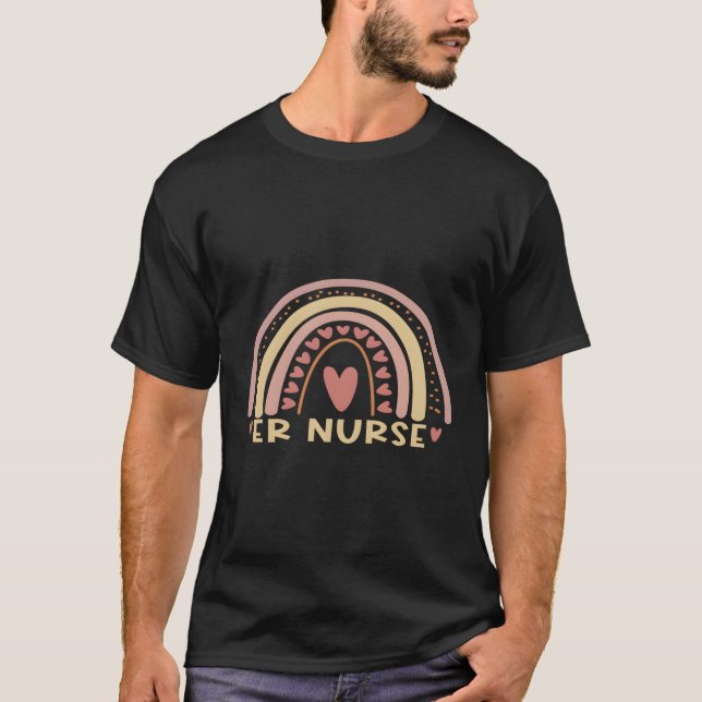 T-shirt Er Nurse Boho Rainbow Nurse Student (Devant)