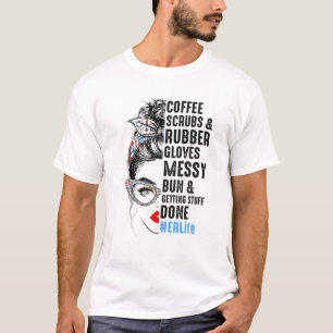 T-shirt ER Nurse Coffee Scrubs Rubber