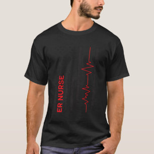 T-shirt Er Nurse Us Drapeau Urgence Infirmière Urgence Sal