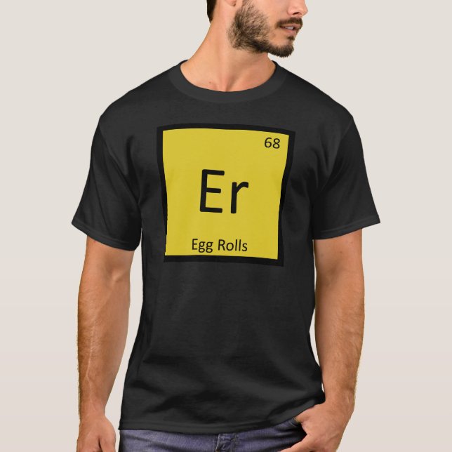 T-shirt Er - Rouleaux de Printemps Apéritif Chimie Tableau (Devant)