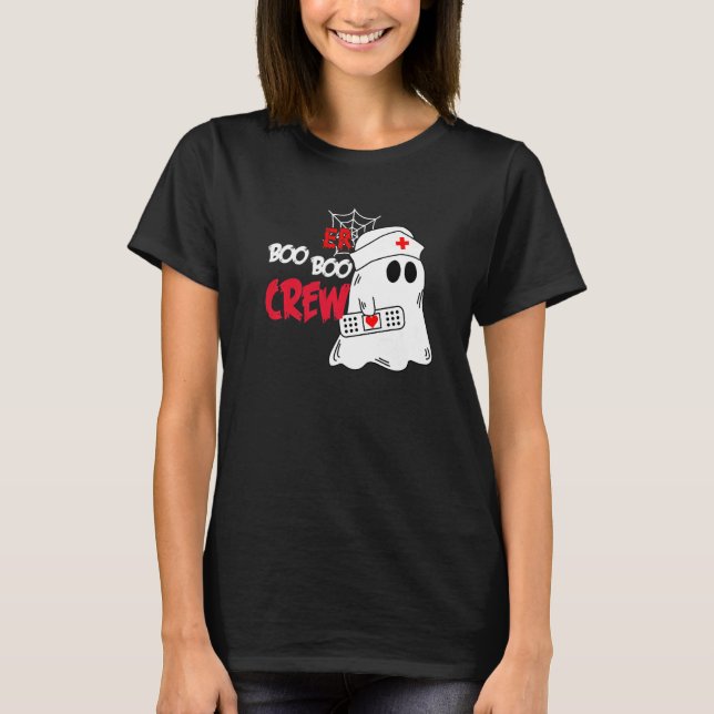 T-shirt ER Squad Halloween Boo Crew Emergency Room Nurse S (Devant)