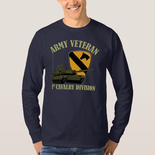 T-shirt ęr Vétérinaire d'armée de Cav - réservoir vert (Devant)