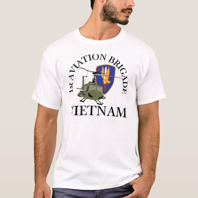 T-shirt ęr Vétérinaire Huey du Vietnam de Bde d'Avn (Devant)