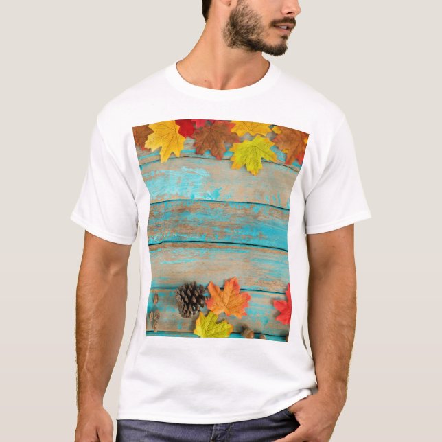 T-shirt Érable d'automne : cadre naturel Pinecone. (Devant)