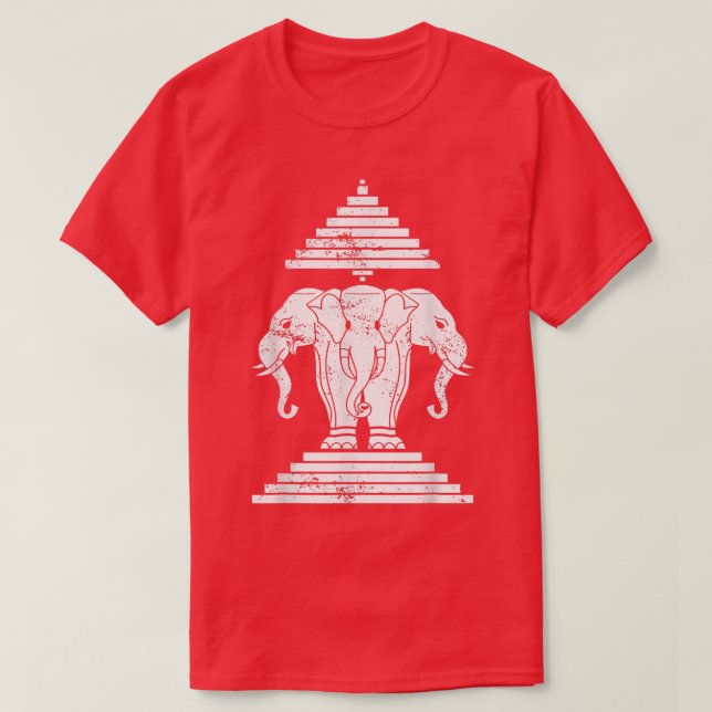 T-shirt Erawan Sabaidi Salutation 3 Headed Elephant Kingdo (Design devant)
