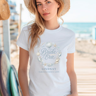 T-shirt Ère de la mariée ! Élégante mariée de plage Coquil