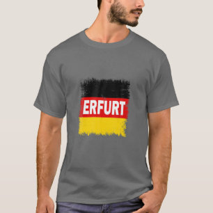 T-shirt Erfurt - Allemagne avec drapeau allemand
