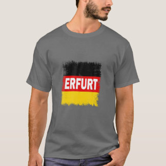 T-shirt Erfurt - Allemagne avec drapeau allemand