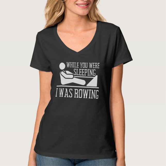 T-shirt Erg Ergometer Et L'Exercice D'Aviron Machine Raili (Devant)