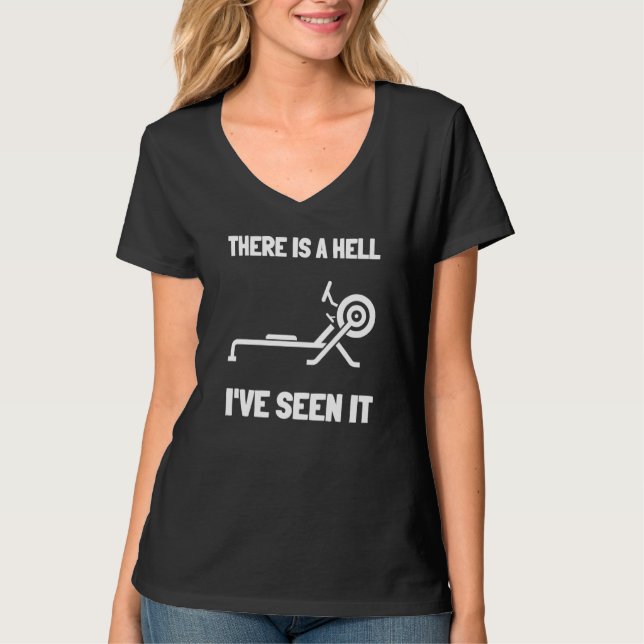 T-shirt Erg Ergometer Et L'Exercice D'Aviron Machine Raili (Devant)