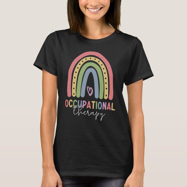 T-shirt ergothérapie OT Thérapiste Arc-en-ciel (Devant)