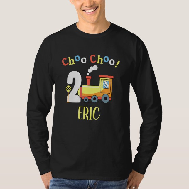T-shirt Eric Choo Choo Deux Train 2e Anniversaire à 2 ans (Devant)