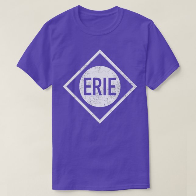 T-shirt Erie Railroad en détresse (Design devant)