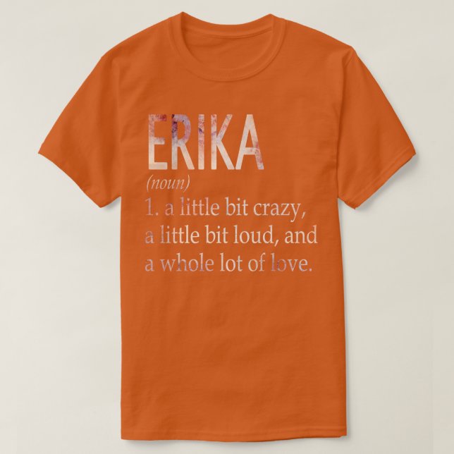 T-shirt Erika Fille Nom Définition (Design devant)