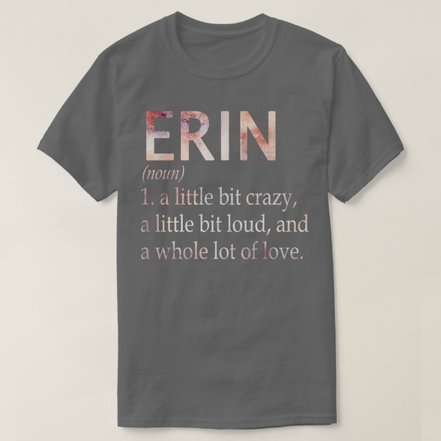 T-shirt Erin Fille Nom Définition (Design devant)
