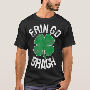 T-shirt Erin Go Bragh Jour de la Saint Patrick Shamrock Ir