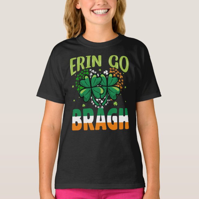 T-shirt -Erin Go Bragh Trèfle St. Patrick Design-60879 (Devant)