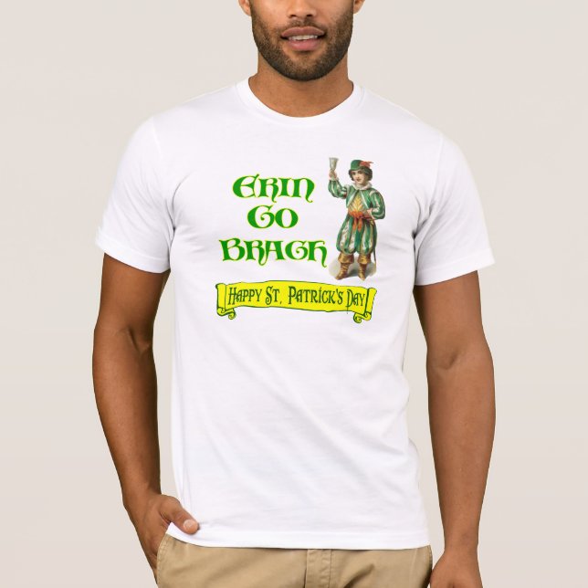 T-shirt Erin Go Braugh Joyeuse Fête de la Saint-Patrick Ci (Devant)