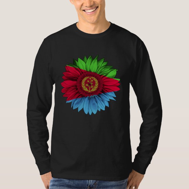 T-shirt Eritrea Flag Sunflower Eritrean Roots Proud Patrio (Devant)