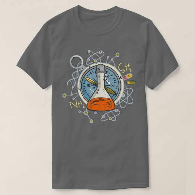 T-shirt Erlenmeyer Flask Test Tube Chimie Science (Design devant)