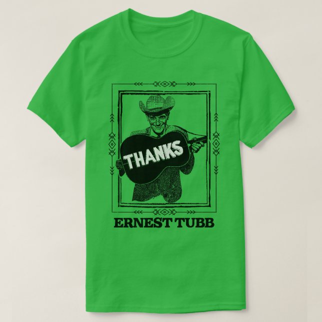 T-shirt Ernest Tubb Design de style rétro (Design devant)