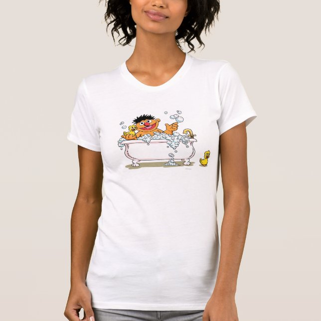 T-shirt Ernie Vintage dans la baignoire (Devant)