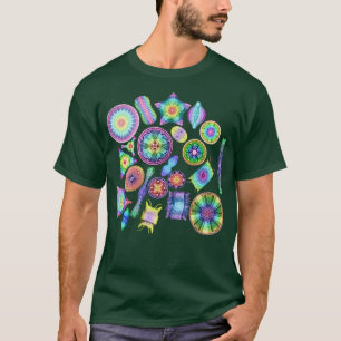 T-shirt Ernst Haeckel Diatomées arc-en-ciel jetées