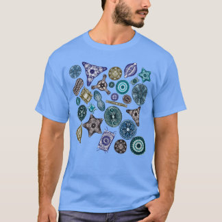 T-shirt Ernst Haeckel Diatomées jetées dans les teintes de