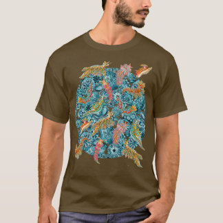T-shirt Ernst Haeckel Nudibranch Sea Slugs over Cerulean S